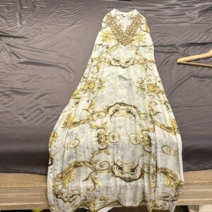 Elizabeth Hurley Sleeveless Beaded Dress